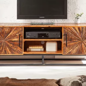 LuxD Dizajnový TV stolík Yadira 145 cm hnedé mango