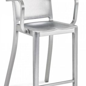 EMECO - Barová stolička s operadlami HUDSON - nízka