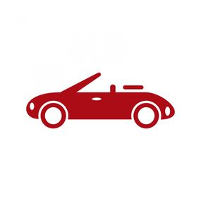Pieris design Auto kabriolet - detská nálepka na stenu tyrkysová