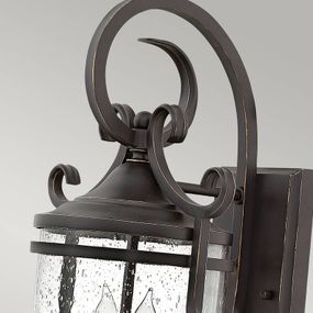 HINKLEY Vonkajšie nástenné svietidlo Casa M, tvar lucerny, hliník, sklo, E14, 40W, L: 24.8 cm, K: 54.1cm