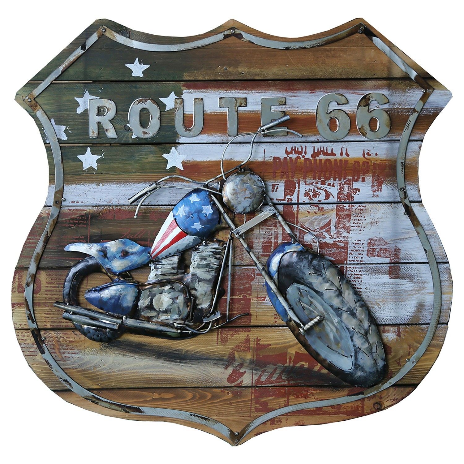 Nástenný obraz Moto route 66 - 60 * 5.5 * 60 cm