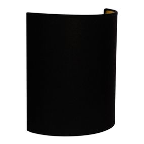Euluna Nástenné svietidlo Roller, čierna/zlatá, Obývacia izba / jedáleň, syntetické vlákno-textil, E27, 40W, L: 9.5 cm, K: 25cm