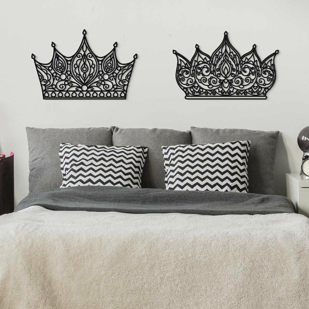 Ozdobné koruny - Obraz nad posteľ - Kráľovná a Kráľ