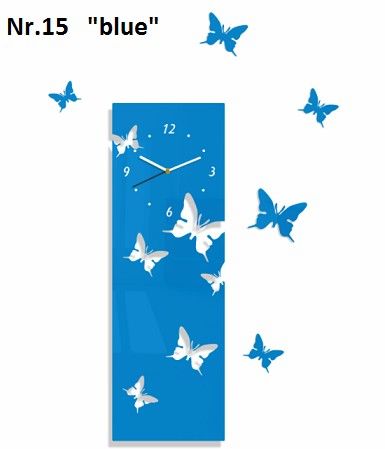 DomTextilu Nástenné nalepovacie hodiny s motívom motýľov 7903-21415