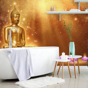 Samolepiaca tapeta zlatý Budha - 450x300