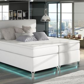 ArtElta Manželská posteľ AMADEO Boxspring s LED osvetlením | 160 x 200 cm Farba: BAO 09 - Soft 17