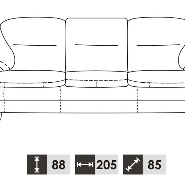 Kožená sedacia súprava s rozkladom Sara 3R+1+1 - smotanová (G105)