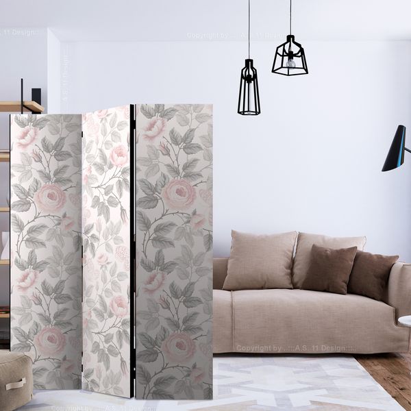 Artgeist Paraván - Watercolor Roses [Room Dividers]