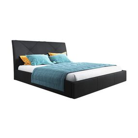 Čalúnená posteľ KARO rozmer 120x200 cm Čierna eko-koža