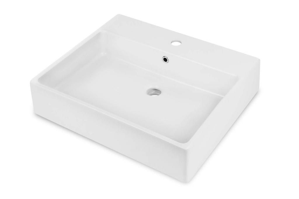 DEANTE - Temisto biela - Keramické umývadlo na dosku - 60x50 cm CDT_6U6S