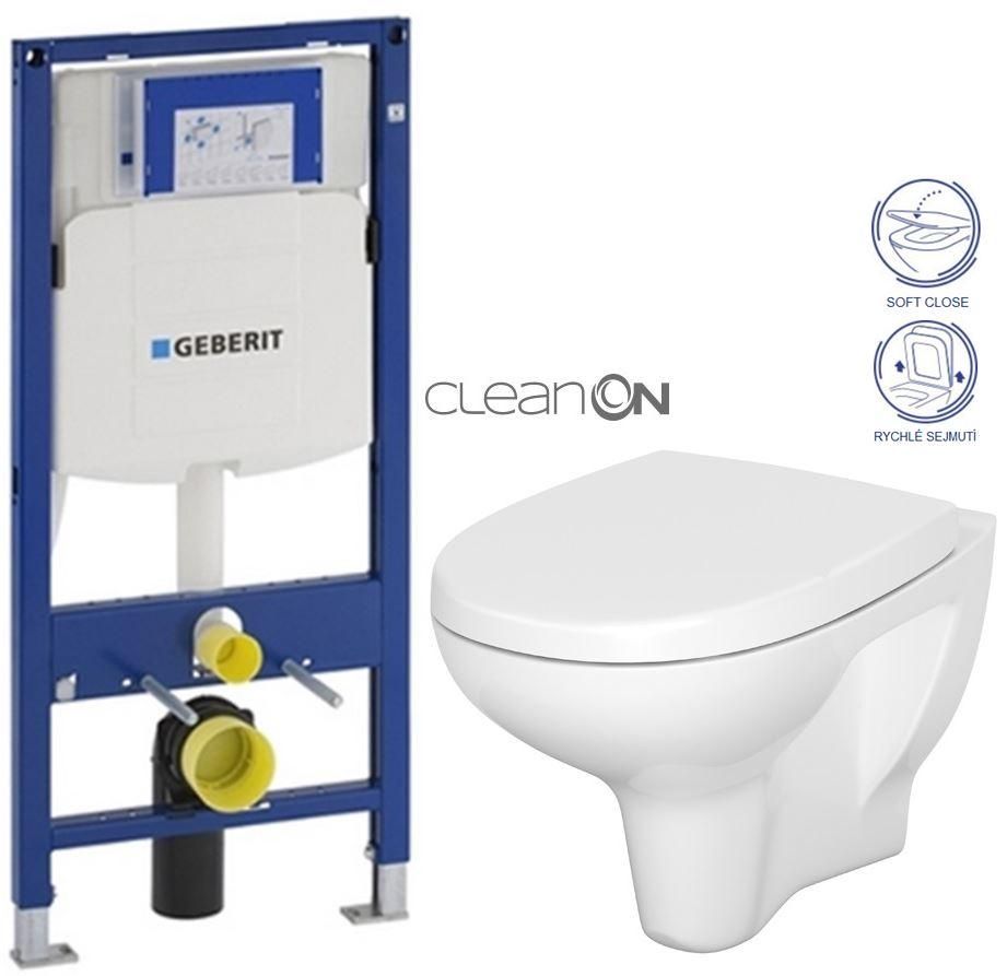 GEBERIT Duofix bez tlačidla + WC CERSANIT ARTECO CLEANON + SEDADLO 111.300.00.5 AT1