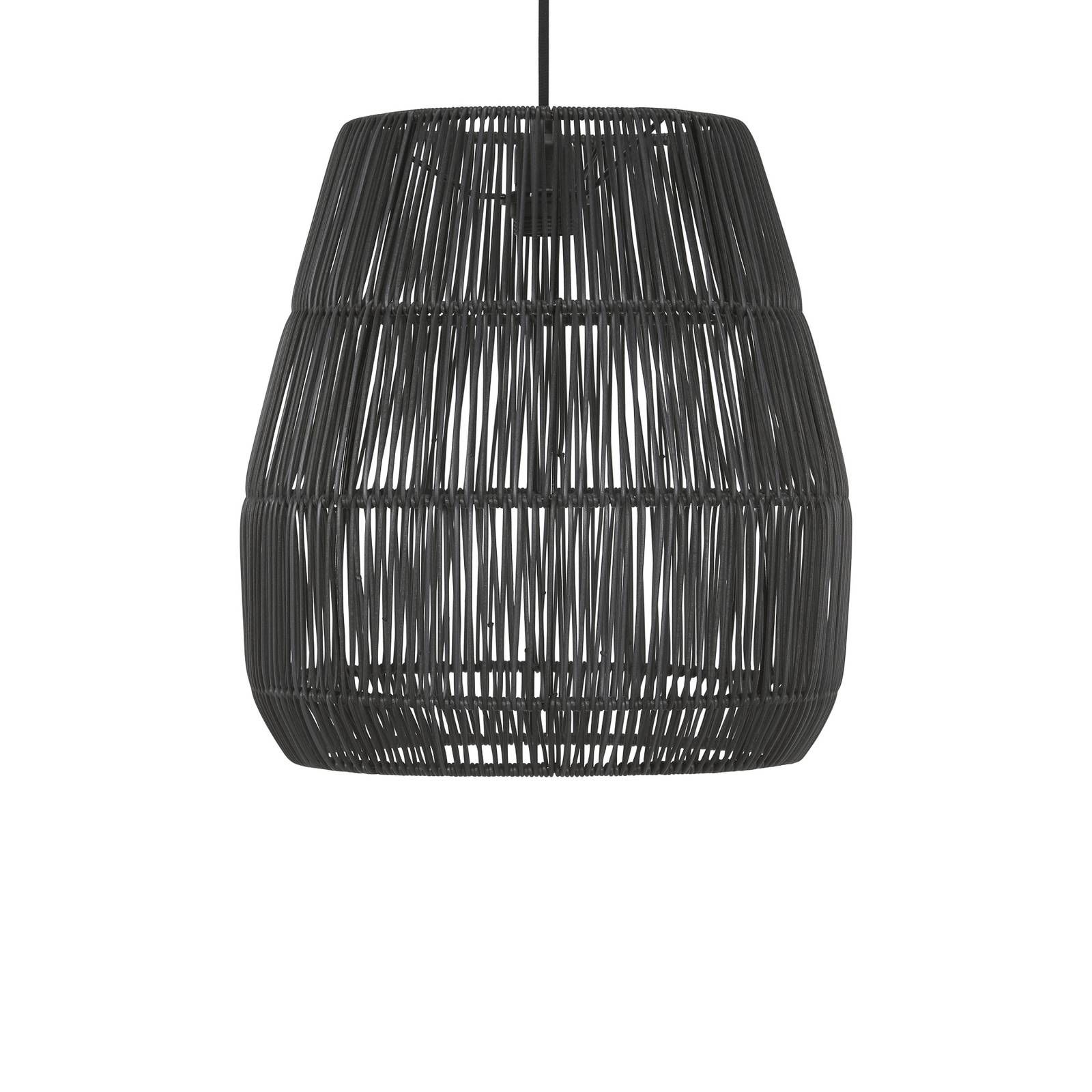 PR Home Saigon závesná lampa exteriér čierna Ø38cm, plast, E27, 15W, K: 40cm