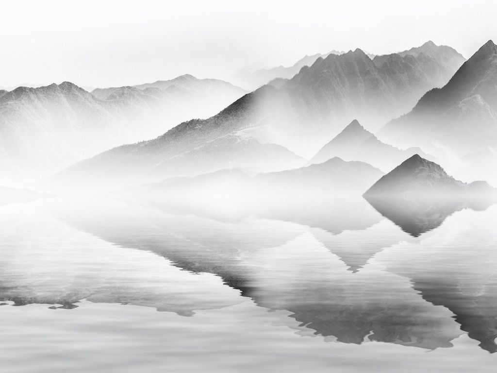 FTNS 1284 AG Design vliesová fototapeta 4-dielna Mountain Lake - Horské jazero, veľkosť 360 x 270 cm