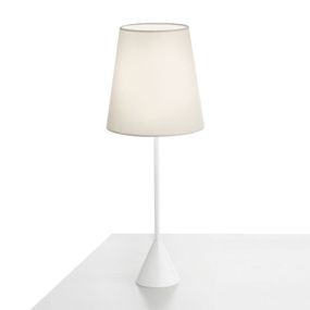 Modo Luce Lucilla stolná lampa Ø17 biela/slonovina, Obývacia izba / jedáleň, kov, bavlna, E14, 42W, K: 45cm