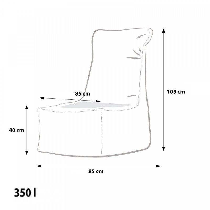 EF1023 Ecopuf Sedací vak ECOPUF - ELEGANT - ekokoža E20 - Tyrkysová