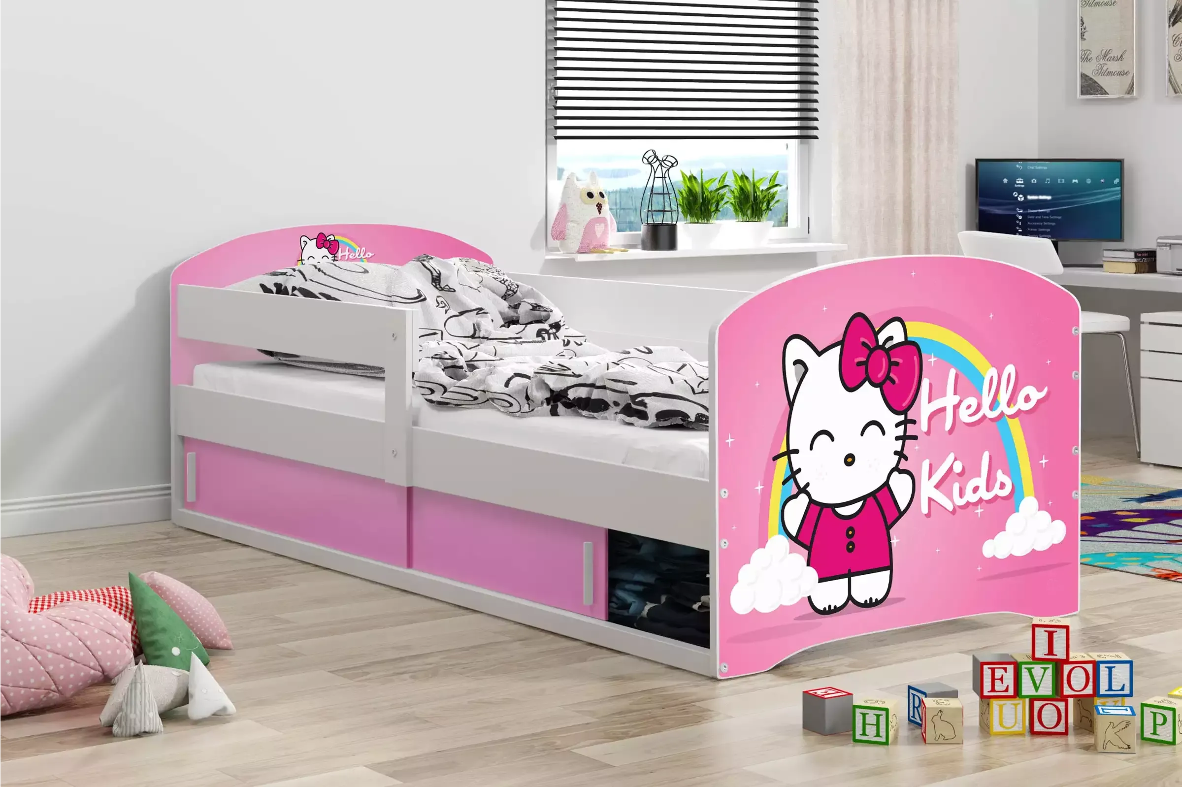 Posteľ LUKI 160x80cm - Biela - Hello Kids