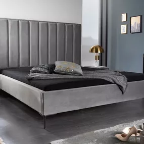 Dizajnová posteľ Gallia 160 x 200 cm strieborno-sivá