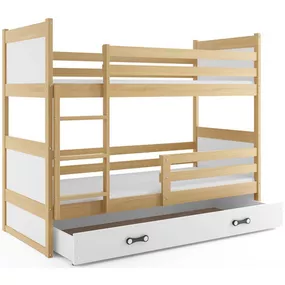 Detská poschodová posteľ RICO 200x90 cm Biela Borovica