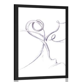 Plagát tajomný nápis Love - 40x60 silver