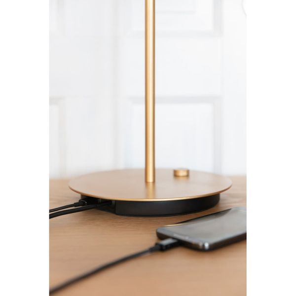 Svetlozelená LED stolová lampa so stmievačom s kovovým tienidlom (výška 41,5 cm) Asteria Table – UMAGE
