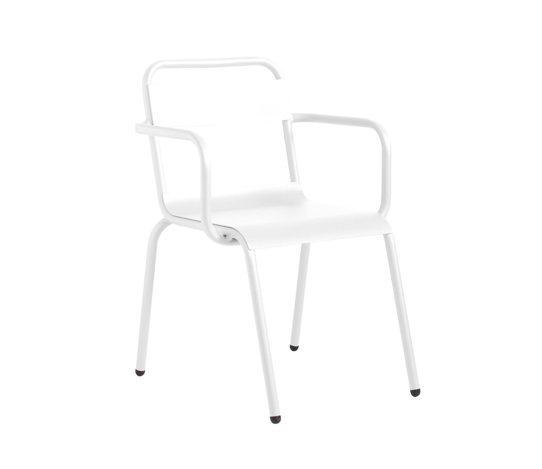 ISIMAR - Hliníková stolička BIARRITZ s operadlami - biela