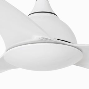 FARO BARCELONA Stropný ventilátor Sioux L 3 lopatky DC IP44 biela, Obývacia izba / jedáleň, ABS, oceľ, K: 32cm