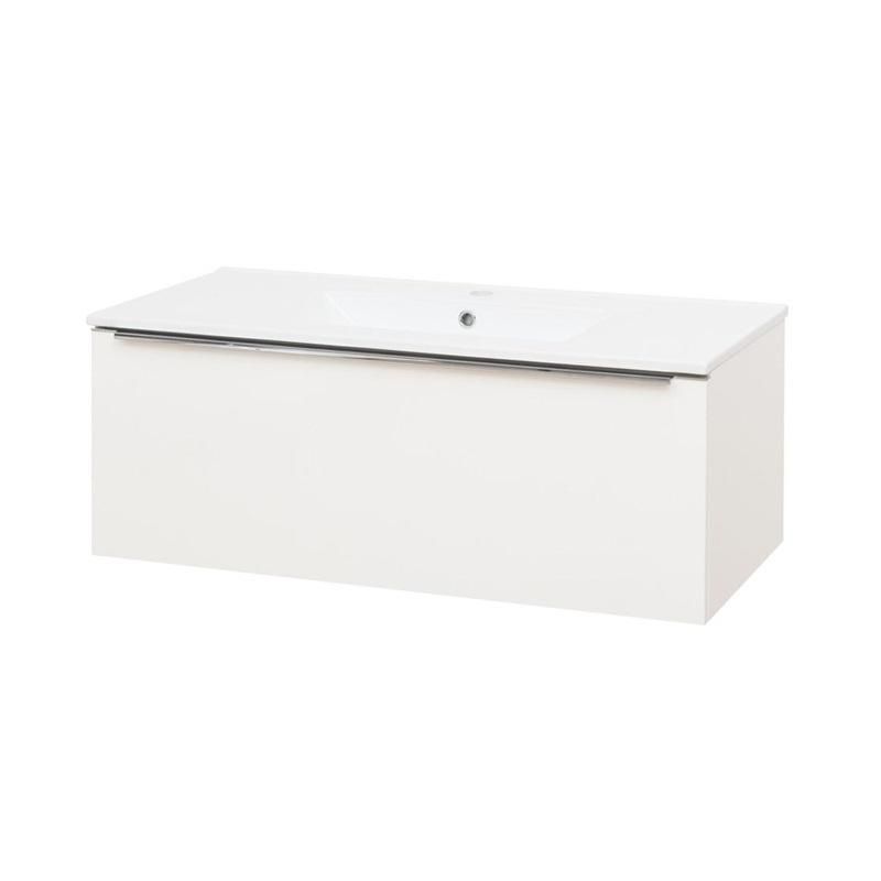 MEREO - Mailo, kúpeľňová skrinka s keramickým umývadlom 101 cm, biela CN517