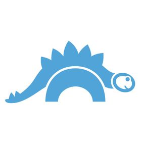 Pieris design Dinosaurus Stegosaurus - detská samolepka na stenu žltá