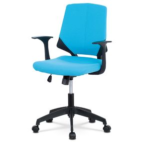 Autronic Kancelárska stolička, modrá látka, čierne plastové područky KA-R204 BLUE