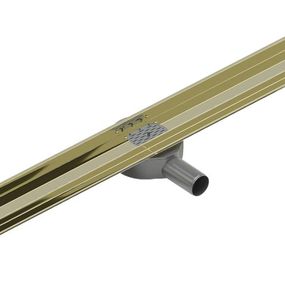 MEXEN - Flat 360 Slim podlahový žľab otočný 90 cm, zlatý 1540090