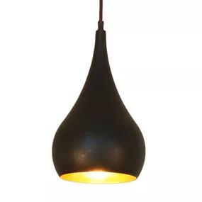 Menzel Solo závesná lampa Cibuľa hnedo-čierna 16cm, Obývacia izba / jedáleň, železo, E27, 42W, K: 31cm