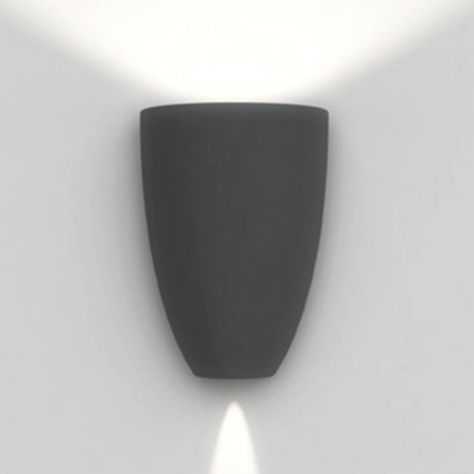 Artemide Molla vonkajšia nástenná LED antracit, hliník, plast, sklo, L: 16.5 cm, K: 22.9cm