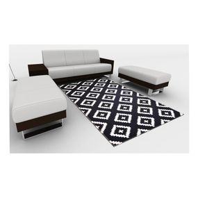 Čierno-biely koberec Vitaus Geo Winston, 50 × 80 cm
