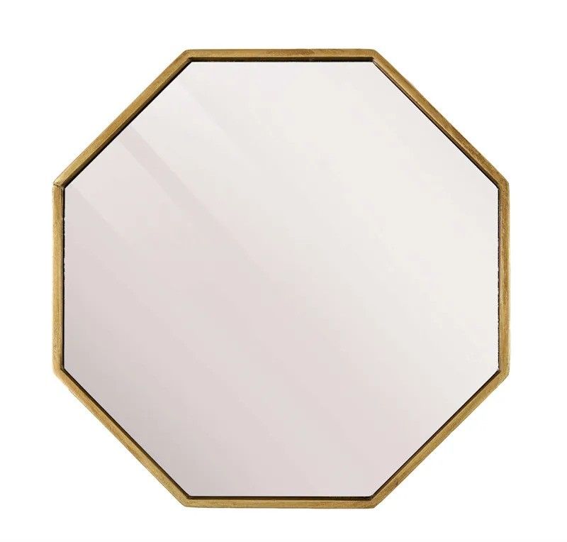 Nástenné zrkadlo LEVA, hexagon (M), 40 cm