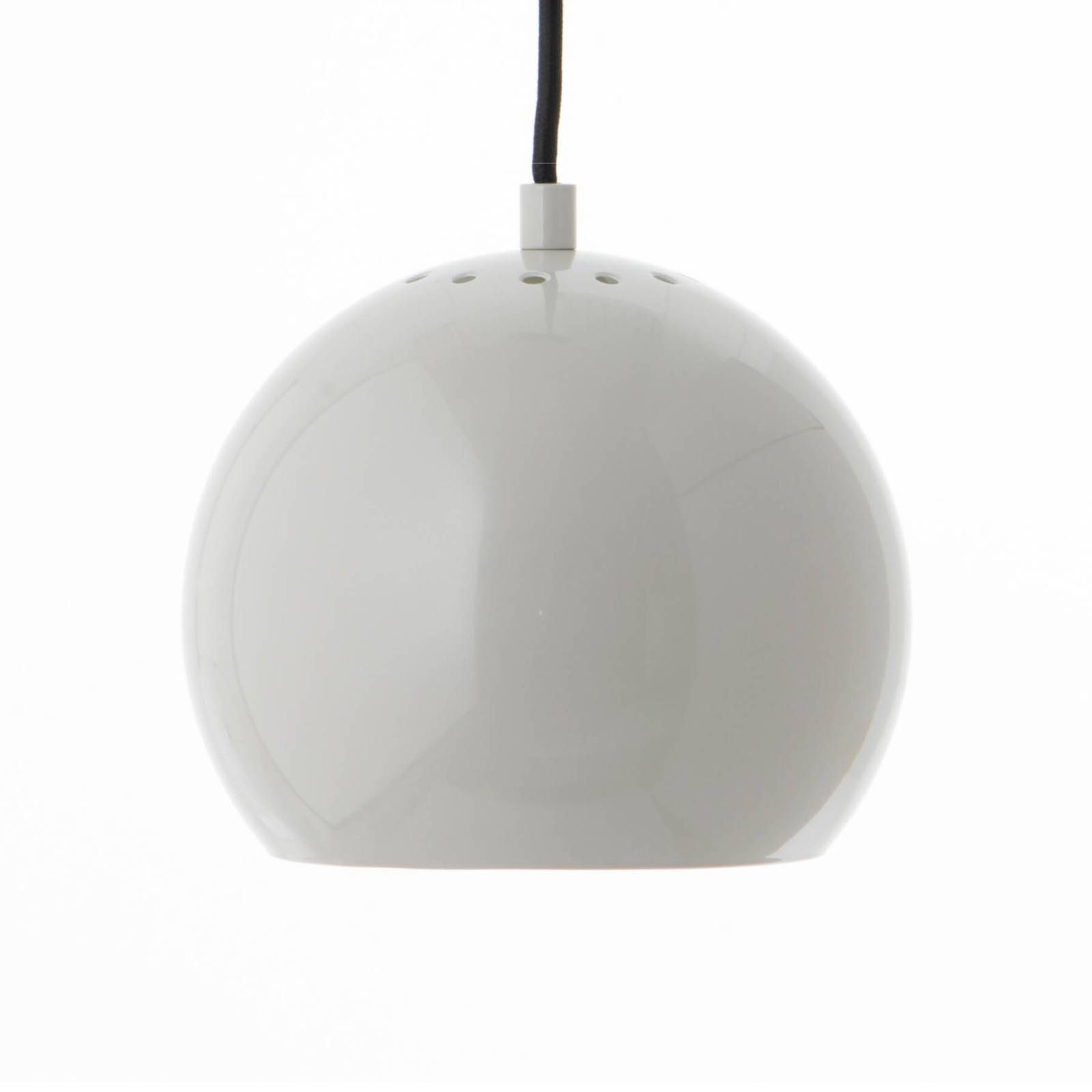 FRANDSEN Ball závesná lampa Ø 18cm svetlosivá lesk, Obývacia izba / jedáleň, kov, E27, 40W, K: 16cm