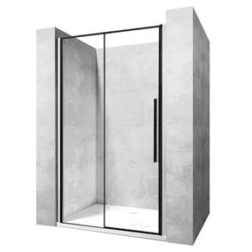 REA - Sprchové dvere SOLAR čierne 120 x 195 cm