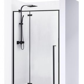 REA - Otváracie sprchové dvere Fargo 110 čierna matná REA-K6325