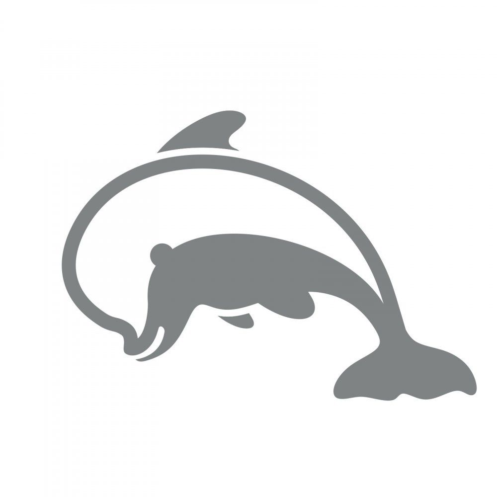 Pieris design Delfín - detská samolepka na stenu zlatá