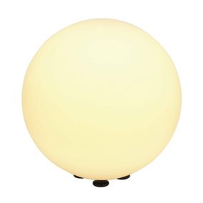 SLV BIG WHITE ROTOBALL FLOOR 40, venkovní stojací lampa, TC-(D,H,T,Q)SE, IP44, koule, bílá, pr. 40 cm, max. 24 W 227220