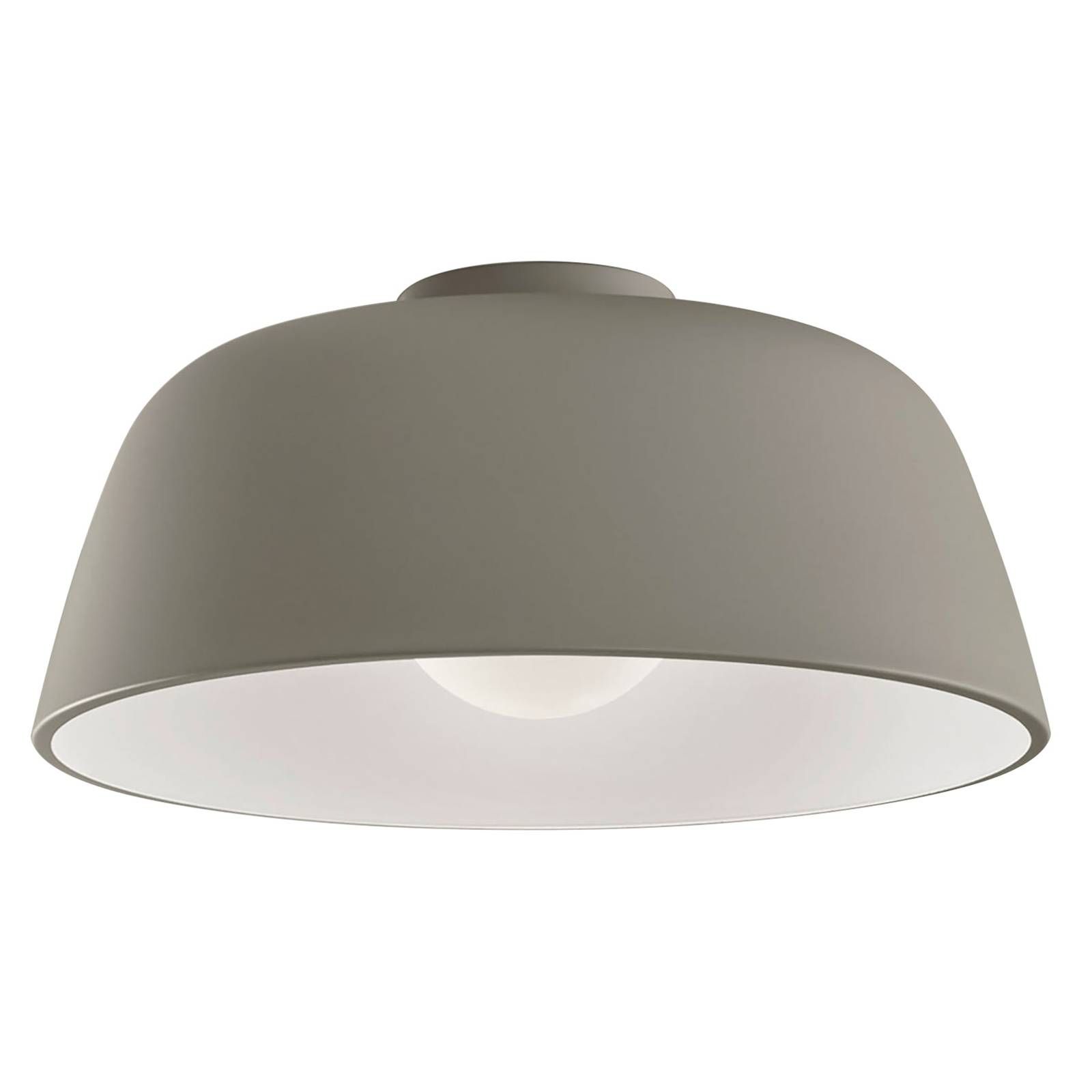 LEDS-C4 Miso stropné svetlo Ø 43, 3cm kameňová sivá, Obývacia izba / jedáleň, oceľ, E27, 40W, K: 19.9cm