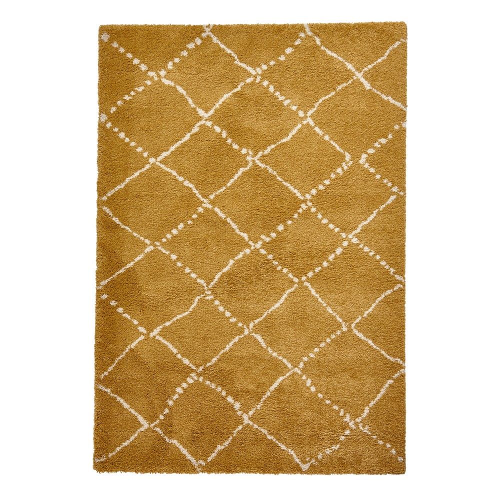 Horčicovožltý koberec Think Rugs Royal Nomadic, 160 × 220