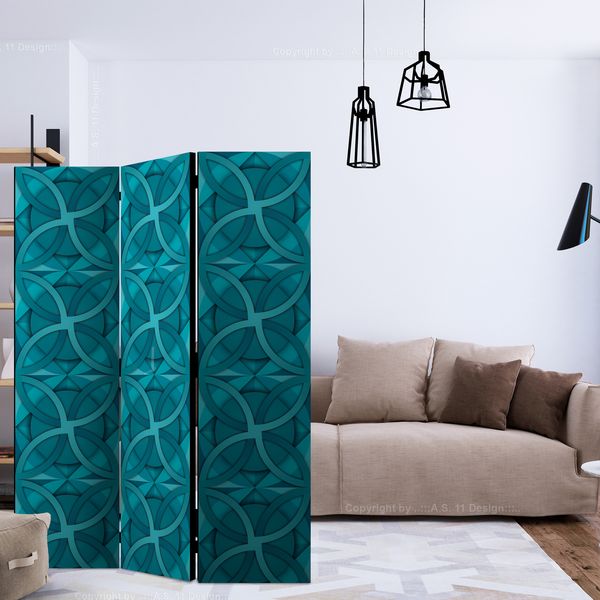 Artgeist Paraván - Geometric Turquoise [Room Dividers]