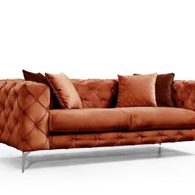Dizajnová sedačka Rococo 197 cm oranžová