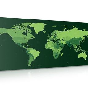 Obraz na korku detailná mapa sveta v zelenej farbe - 120x60