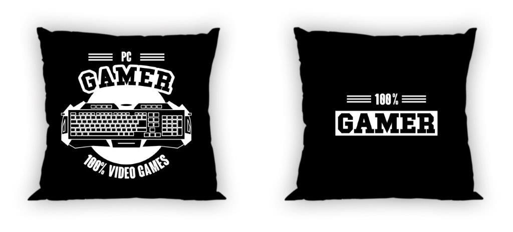 Obojstranná obliečka na vankúš Gamer 022 - 40x40 cm