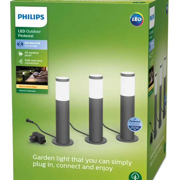 Philips 8719514477377 LED vonkajší stĺpik GardenLink 3x24W | 1800lm | 2700K | IP44