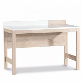 Písací stôl artos - dub sofia/biela