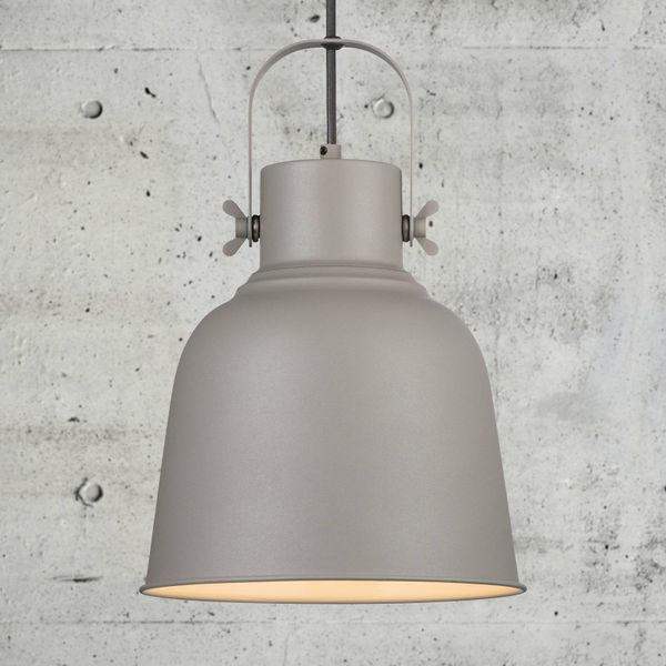 Nordlux Závesná lampa Adrian v sivej farbe, Ø 25 cm, Obývacia izba / jedáleň, kov, E27, 25W, K: 28cm