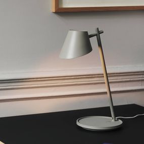 DFTP by Nordlux Stolová LED lampa Stay, stmievateľná, sivá, Obývacia izba / jedáleň, hliník, 14.5W, K: 47cm