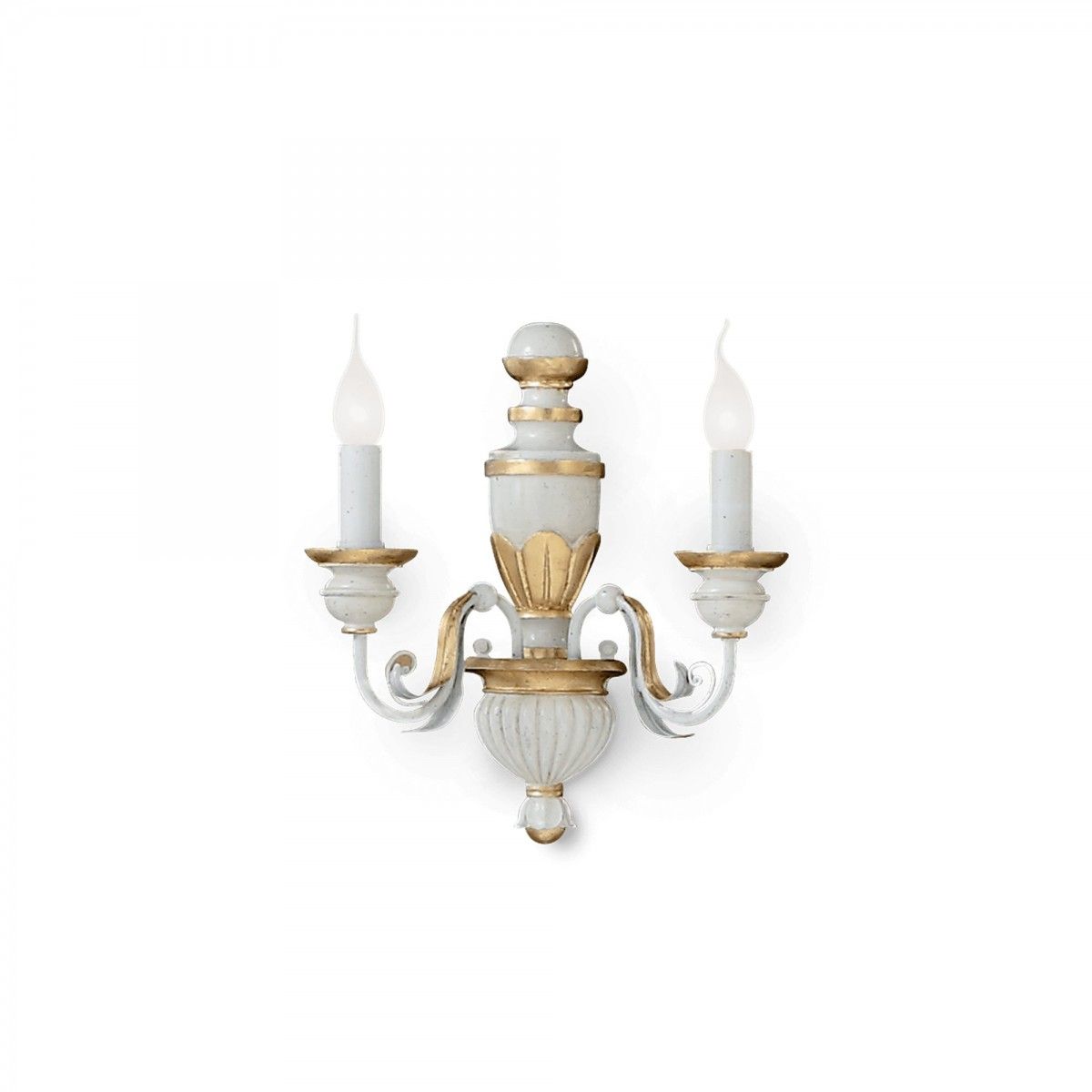 nástenné svietidlo Ideal lux FIRENZE 012902 - starožitná slonová kosť / zlatá